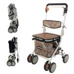 Mobiclinic® Foldable Walker Trolley with Seat