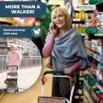Mobiclinic® Foldable Walker Trolley with Seat