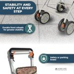 Mobiclinic® Foldable Walker Trolley with Seat