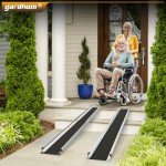 Foldable 5ft Non-Slip Aluminum Wheelchair Ramp