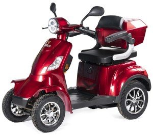 VELECO Faster 4-Wheel E-Mobility Scooter - Red