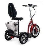 VELECO ZT16 Three-Wheeled Mobility Scooter - Red
