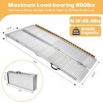 Folding 7FT Aluminum Wheelchair Ramp for Steps