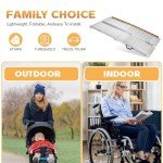 Folding 7FT Aluminum Wheelchair Ramp for Steps