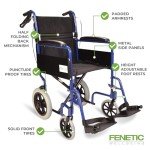 Lightweight Folding Aluminium Travel Wheelchair with Handbrakes