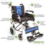 Lightweight Folding Narrow 16" Seat Wheelchair