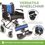 20-inch Extra Wide Lightweight Folding Wheelchair