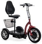 VELECO ZT16 3-Wheel Mobility Scooter - Red