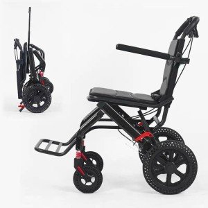 Lightweight Foldable Wheelchair with Shock Absorbers