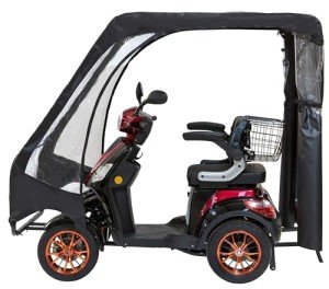 JH500 4-Wheel Mobility Scooter with Canopy and Extras