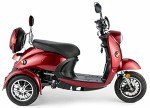 VELECO Retro 3-Wheel Electric Mobility Scooter - Red