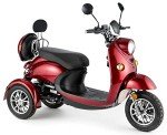 VELECO Retro 3-Wheel Electric Mobility Scooter - Red