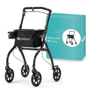 Helavo Lightweight Indoor Rollator - Foldable Aluminium Walker