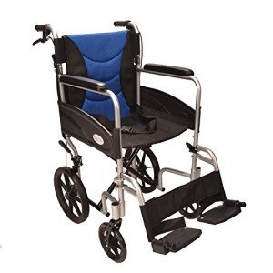 Lightweight Aluminum Folding Transit Wheelchair with Brakes