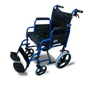 Aidapt Folding Lightweight Attendant-Pushed Wheelchair, 18” Seat
