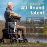 Helavo Lightweight Foldable Rollator with Seat