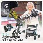 Helavo Lightweight Foldable Rollator with Seat