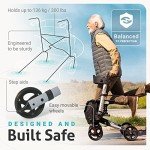 Helavo Lightweight Foldable Rollator with Seat