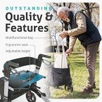 Helavo Lightweight Foldable Rollator with Seat