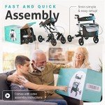 Helavo Lightweight Foldable Rollator with Seat