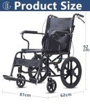 NOMIGO Lightweight Folding Travel Wheelchair for Seniors