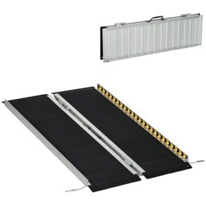 Folding Aluminum Wheelchair Ramp with Non-Skid Surface