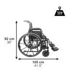 Pepe Foldable Self-Propelled Wheelchair for Adults