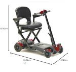 Drive Devilbiss Flex 4-Wheel Automatic Folding Scooter Red