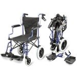 Lightweight Folding Travel Wheelchair with Handbrakes