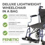 Lightweight Folding Travel Wheelchair with Handbrakes