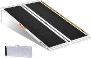 4FT Foldable Aluminum Wheelchair Ramp for Home