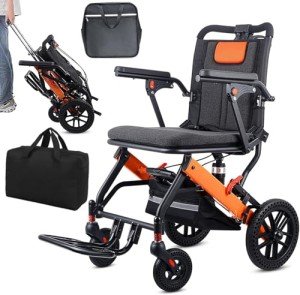 WISGING Ultra-Light Folding Wheelchair for Travel