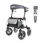 KMINA PRO All Terrain Folding Walker with Seat