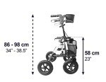 KMINA PRO All Terrain Folding Walker with Seat