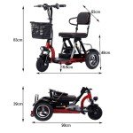 Lightweight 3-Wheel Mobility Scooter for Adults