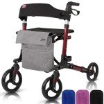 Vive Mobility Folding 4-Wheel Rollator Walker