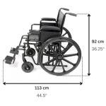 U-GO Atlas Bariatric Folding Wheelchair with 22" Seat