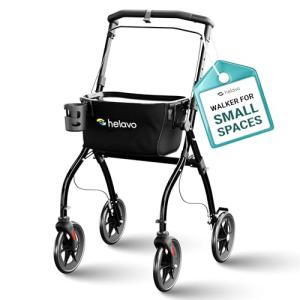 Helavo Lightweight Indoor Rollator - Foldable Aluminium Walker