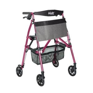 Lightweight Folding 4-Wheel Rollator with Seat