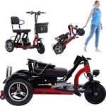 Lightweight Foldable 3-Wheel Mobility Scooter 45km
