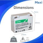 LUCAS 12V 20Ah Mobility Scooter Batteries - 2 Pack