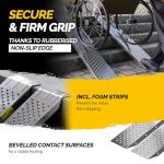 Heavy Duty Galvanized Steel Loading Ramps - 400kg Capacity