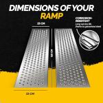Heavy Duty Galvanized Steel Loading Ramps - 400kg Capacity
