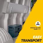 Heavy Duty Galvanized Steel Loading Ramps - 400kg Capacity