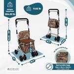 Mobiclinic® Foldable Walker Trolley with Seat