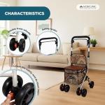 Mobiclinic® Foldable Walker Trolley with Seat