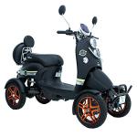 Black Electric 4-Wheel Mobility Scooter with Accessories