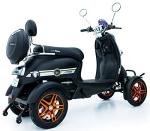 Black Electric 4-Wheel Mobility Scooter with Accessories