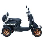 Matt Black 4-Wheel Electric Mobility Scooter with Accessories