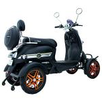 Matt Black 4-Wheel Electric Mobility Scooter with Accessories